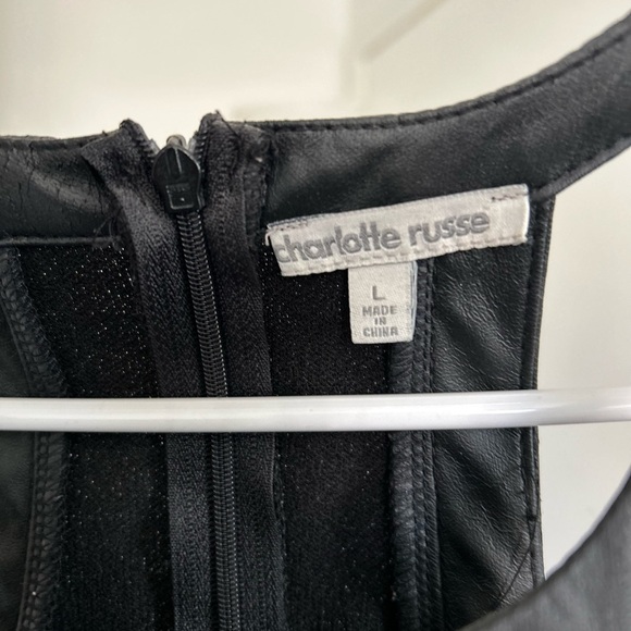 Charlotte Russe Skater Dress size L metallic green/black - Picture 5 of 5